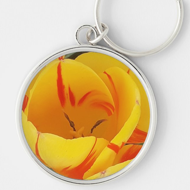 Chaveiro Primavera Yellow Tulips Key Ring (Frente)