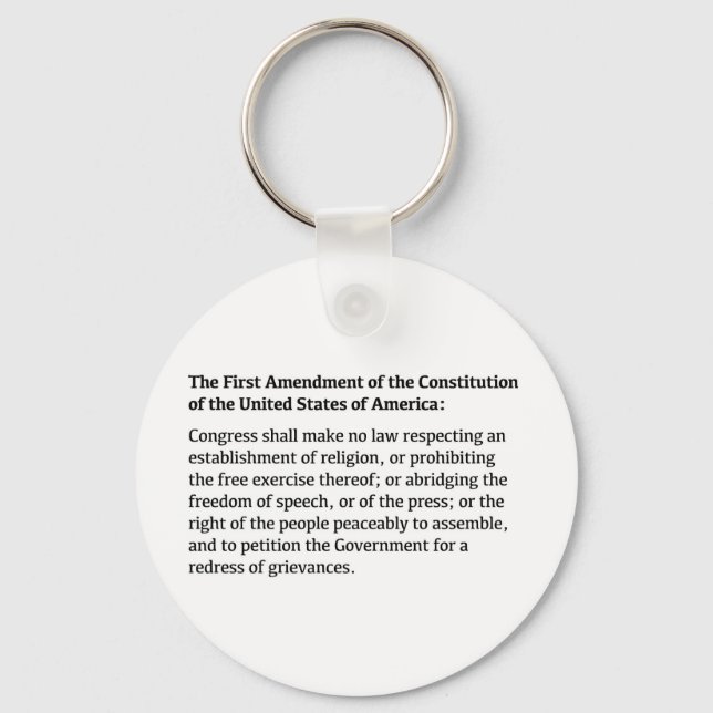 Chaveiro Primeira Alteração da Constituição (Frente)