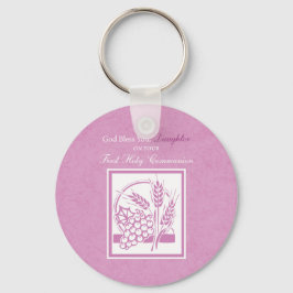 Chaveiro Primeira Comunhão da Filha, Rosa