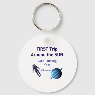 Chaveiro Primeira viagem em torno do planeta sol astronauta