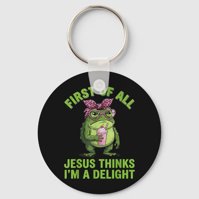 Chaveiro Primeiramente Jesus Acha Que Sou Um Design Encanta (Frente)