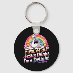 Chaveiro Primeiro De Jesus Acha Um Delícia Design De Ganso