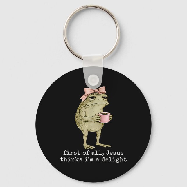 Chaveiro Primeiro De Jesus Acha Um Sapo Delícia Meme (Frente)