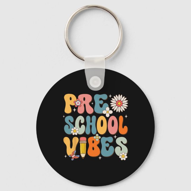 Chaveiro Primeiro dia de pré-escola volta à escola (Frente)