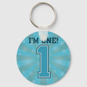 Chaveiro Primeiro menino do aniversário, eu sou um, númer