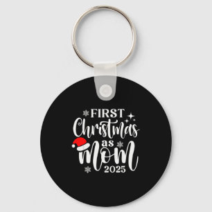 Chaveiro Primeiro Natal como Mãe 2025 Snowflake Xmas Famíli