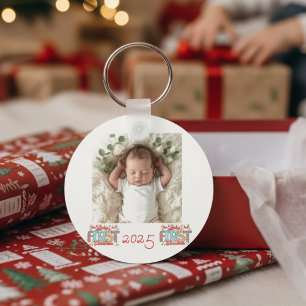 Chaveiro Primeiro Natal Vermelho Personalizado