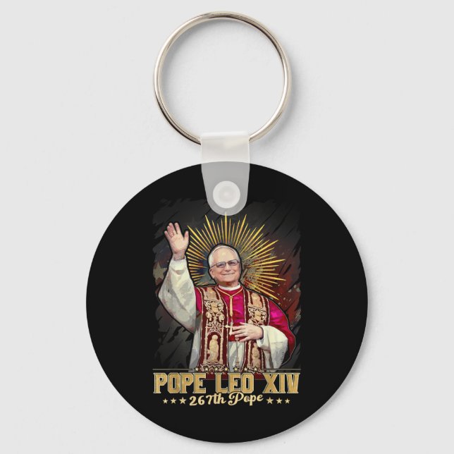 Chaveiro Primeiro Papa Da América Em Chicago Da Pope (Frente)