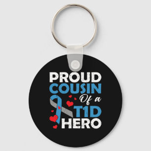 Chaveiro Primo Orgulhoso De Diabetes Tipo 1, Guerreiro Heró