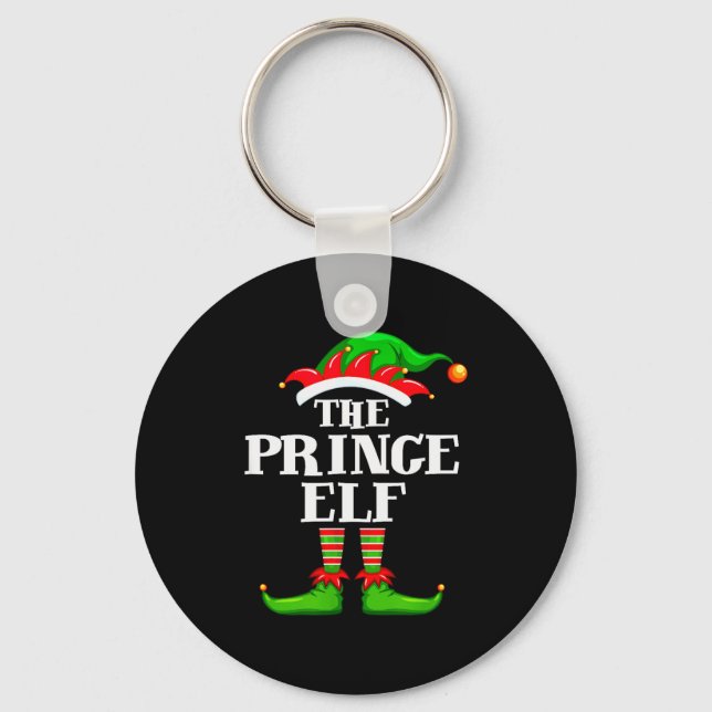 Chaveiro Prince Elf Matching Family Group Christmas Party P (Frente)