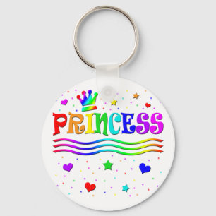 Chaveiro Princesa bonito Tiara do arco-íris do clipart dos
