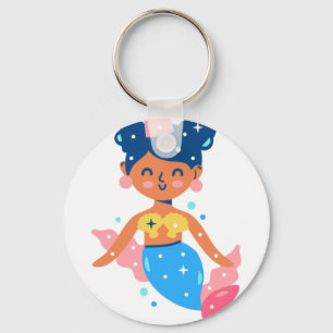 Chaveiro Princesa da sereia sorridente