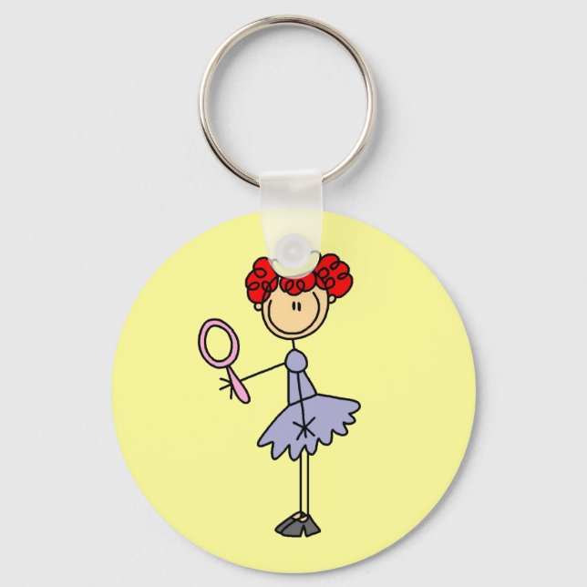 Chaveiro Princesa de Cabelo Vermelho (Frente)