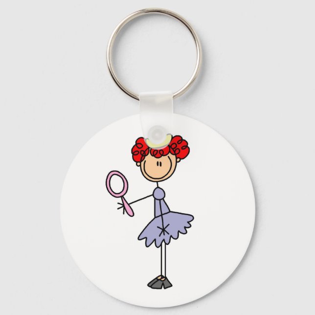 Chaveiro Princesa de Cabelo Vermelho (Frente)