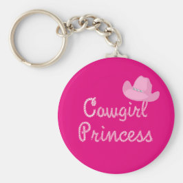 Chaveiro Princesa De Cowgirl Ocidental Com Chapéu Rosa