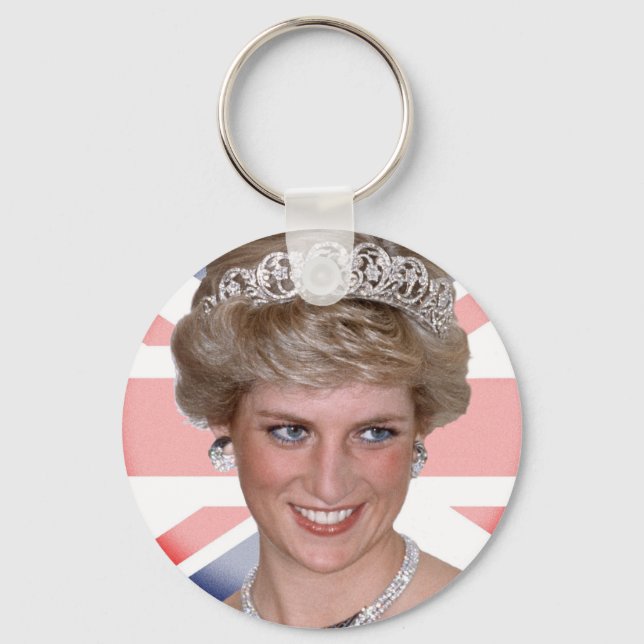 Chaveiro Princesa Diana Union Jack (Frente)