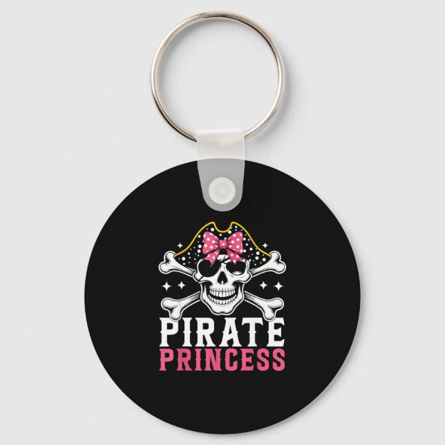 Chaveiro Princesa pirata engraçada coquete arco halloween (Frente)