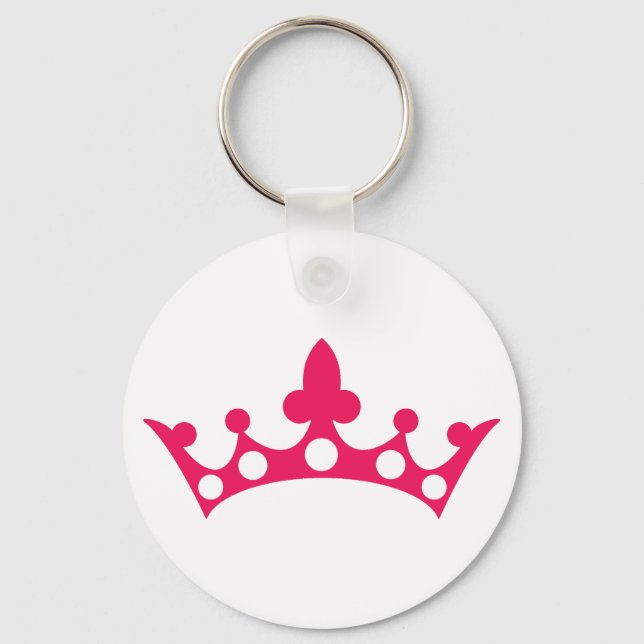 Chaveiro Princesa Rosa Tiara (Frente)