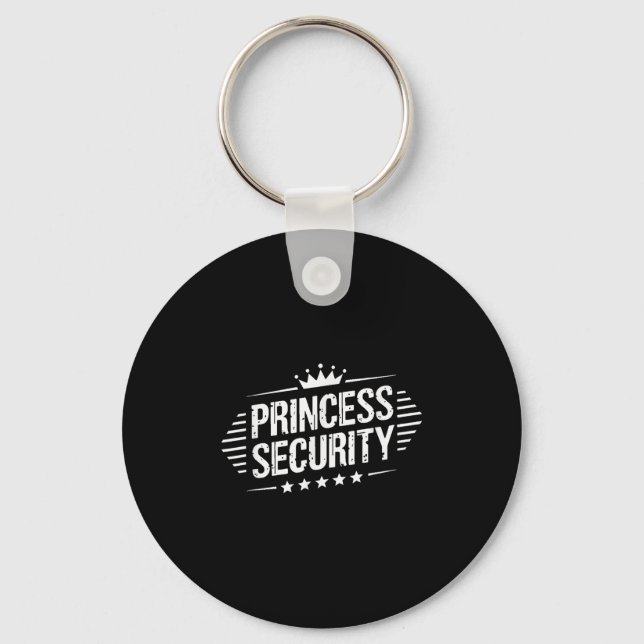 Chaveiro Princesa Security Boys Brother Retro Birthday Pai (Frente)