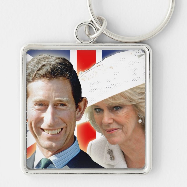 Chaveiro Príncipe Carlos & HRH Duquesa Cornwall (Frente)