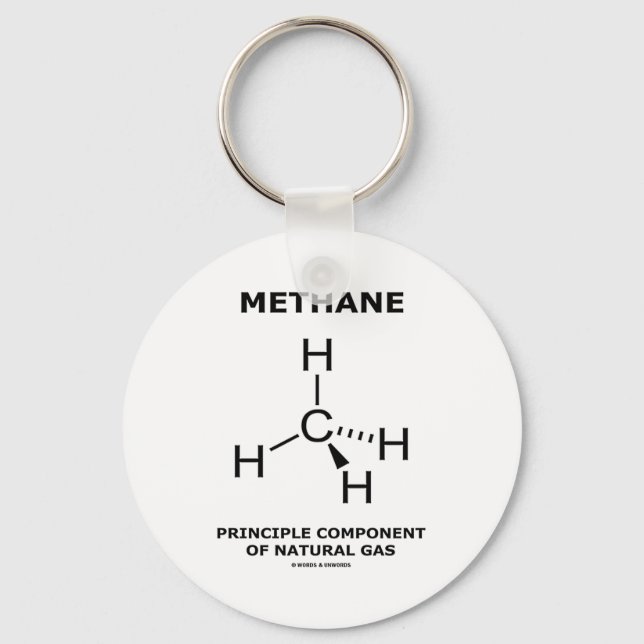 Chaveiro Princípio Do Metano Componente Do Gás Natural (Frente)
