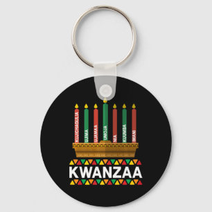 Chaveiro Princípios Kwanzaa Candles Kinara Pan Afri