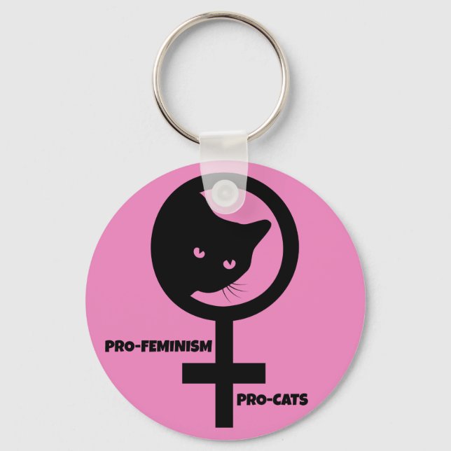 Chaveiro Pro Cats Pro Feminismo (Frente)