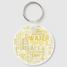 Chaveiro Produtos de Nuvem de Palavras "Water Polo"