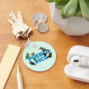 Chaveiro Proeza de Porto Rico Birdorável. Aves endêmicas