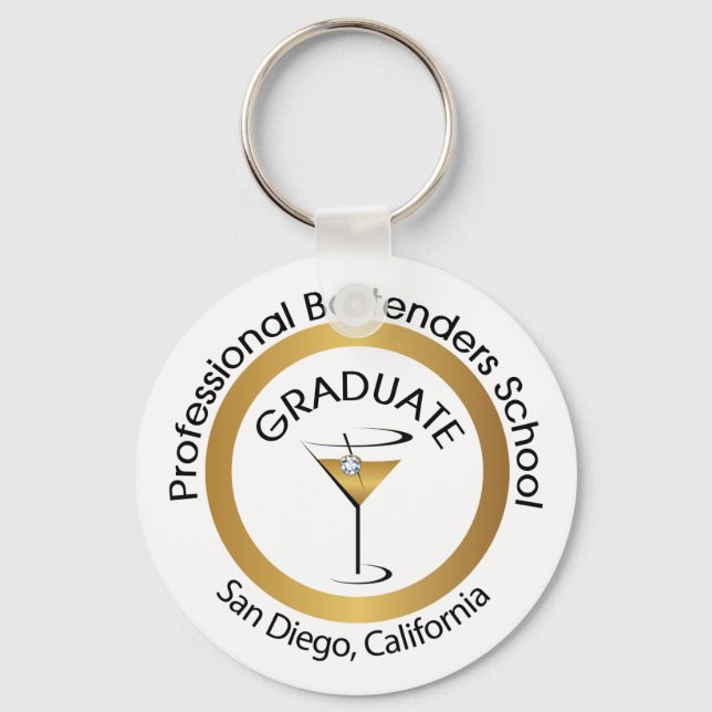 Chaveiro Professional Bartender School Key Chain (Frente)
