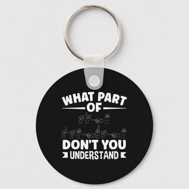 Chaveiro Professor ASL ASL Alphabet Pu (Frente)