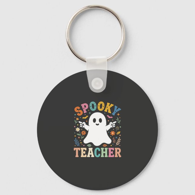 Chaveiro Professor Assustador Fantasma Fofo Design de Hallo (Frente)