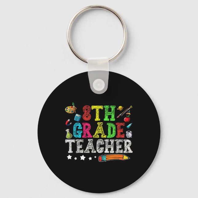 Chaveiro Professor Cute da 8ª Série de Volta às Aulas Prime (Frente)