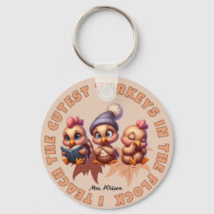 Chaveiro Professor de Ação de Graças Personalizado Engraçad
