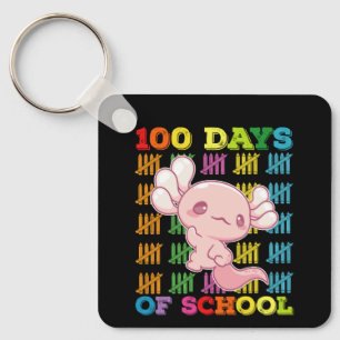Chaveiro Professor de Axolote de 100 Dias de Escola