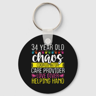 Chaveiro Professor de Creche de &#; Anos &#; Aniversário D