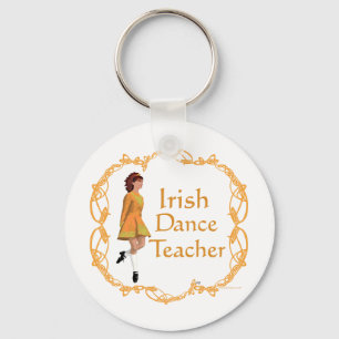 Chaveiro Professor de dança em irlandês - Dourado