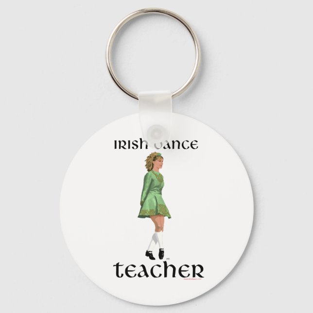 Chaveiro Professor de Dança Irlandesa - Verde (Frente)