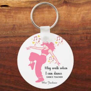 Chaveiro Professor de Dança Personalizado, agradecimento ao