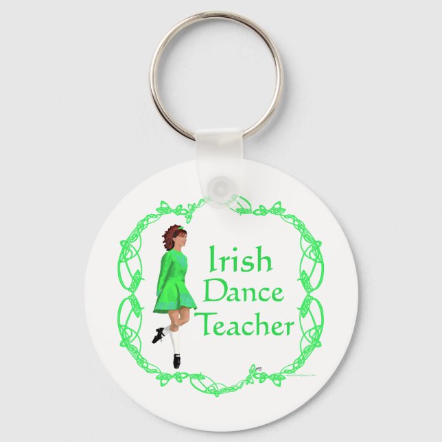 Chaveiro Professor de Dança Step Irlandesa - Verde (Frente)