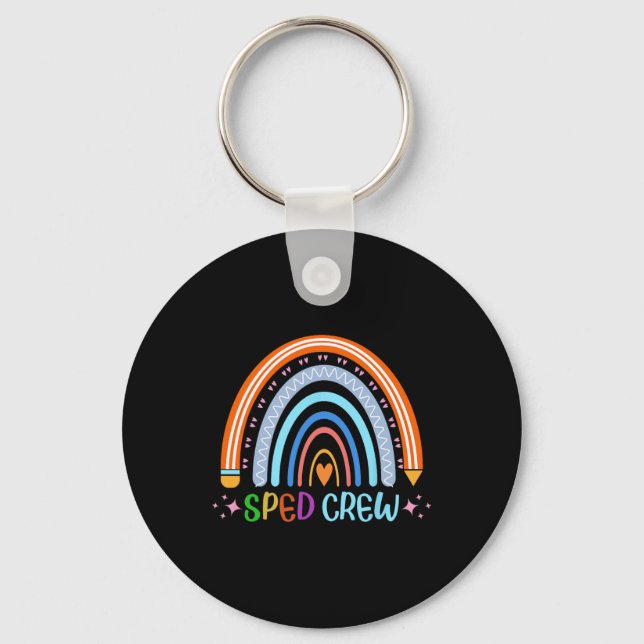 Chaveiro Professor de Educação Especial Sped Crew Rainbow B (Frente)