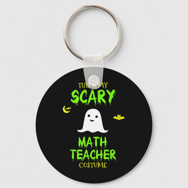 Chaveiro Professor de Matemática Assustador Costume Hallowe (Frente)
