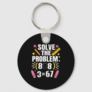 Chaveiro Professor de matemática engraçado resolve o proble