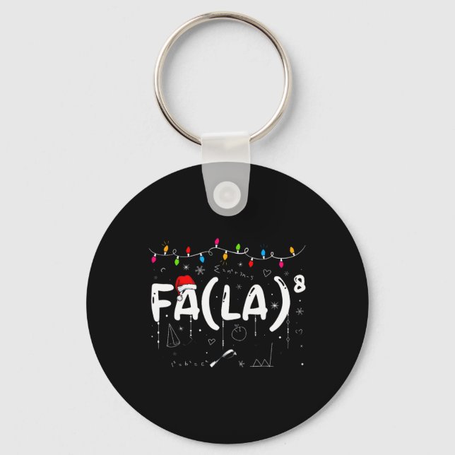 Chaveiro Professor de matemática Fa (la)8 engraçado Natal P (Frente)