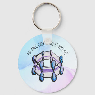 Chaveiro Professor de Moléculas de Química Orgânica e Amor