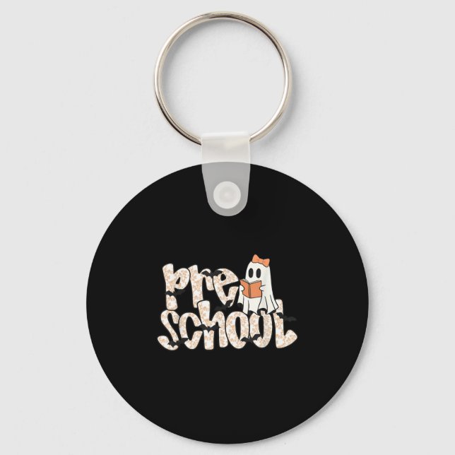 Chaveiro Professor de pré-escola Fantasma de Halloween Leit (Frente)