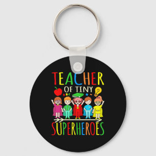 Chaveiro Professor De Super-Heróis Mirins Primeiro Dia De V