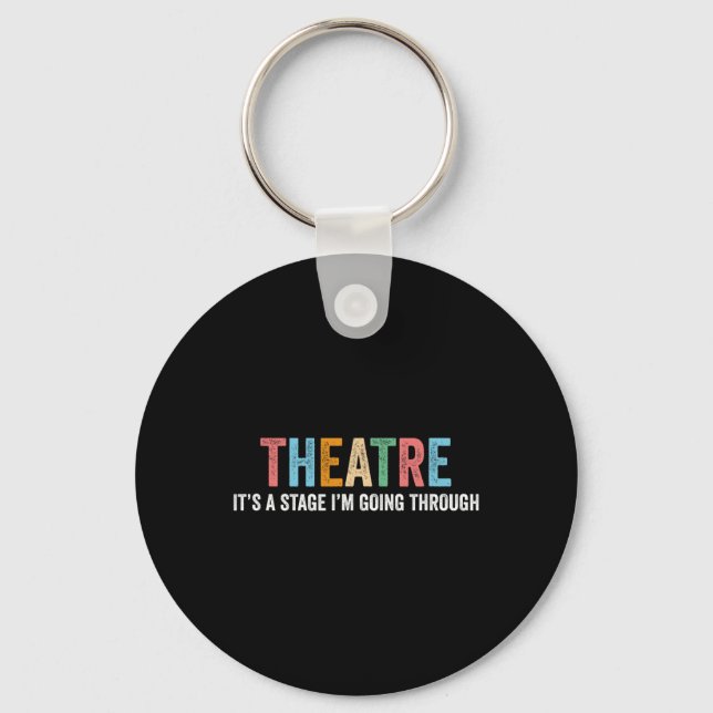 Chaveiro Professor de Teatro Dramático Engraçado Palco Peça (Frente)