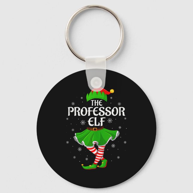 Chaveiro Professor Elf Christmas Family Girls Women Elf Squ (Frente)