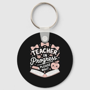 Chaveiro Professor em Treinamento Laço Rosa Maçã Por Favor 